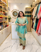Tissue Silk  Farshi Sharara Suit