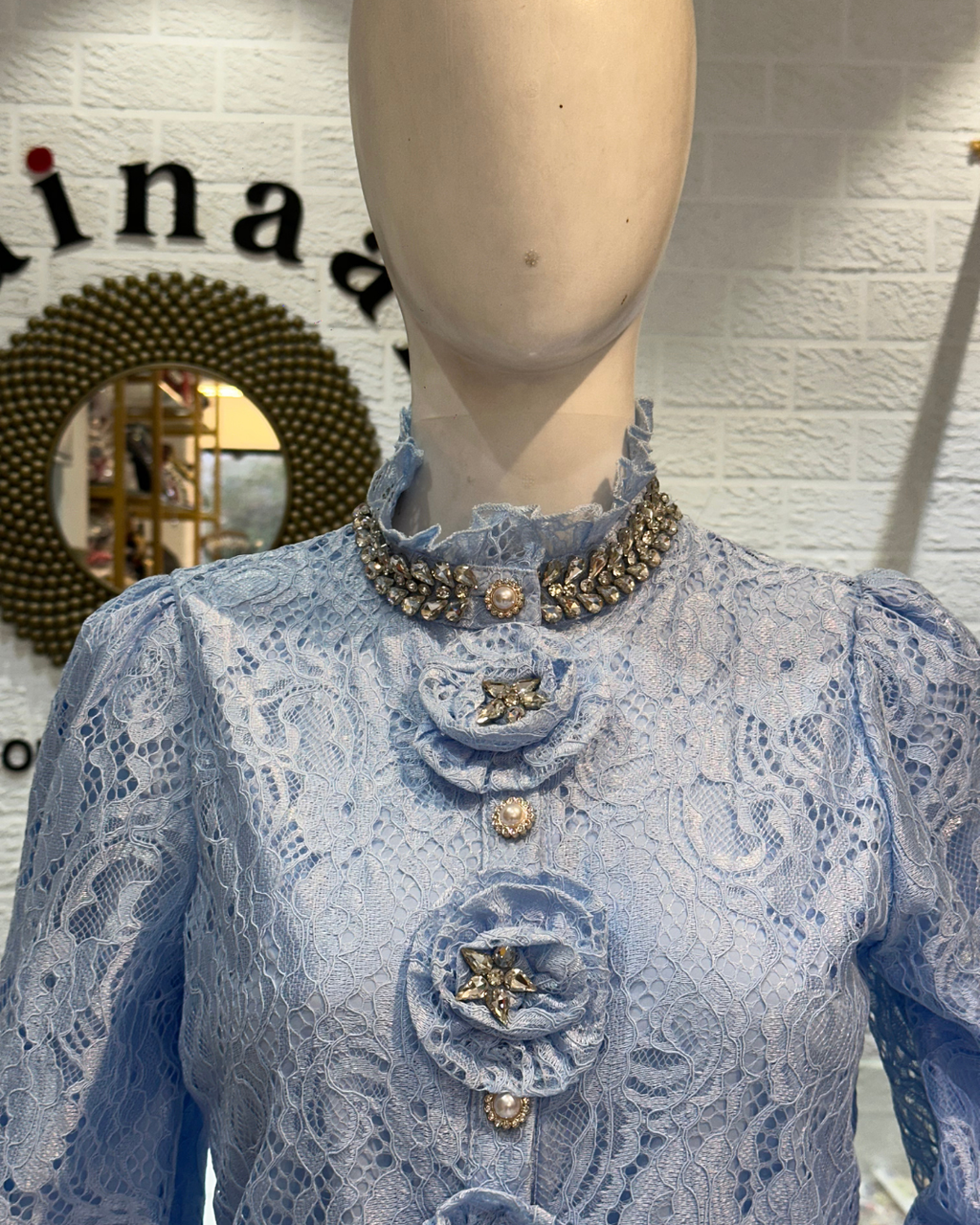 Imported Sworski Rose Top