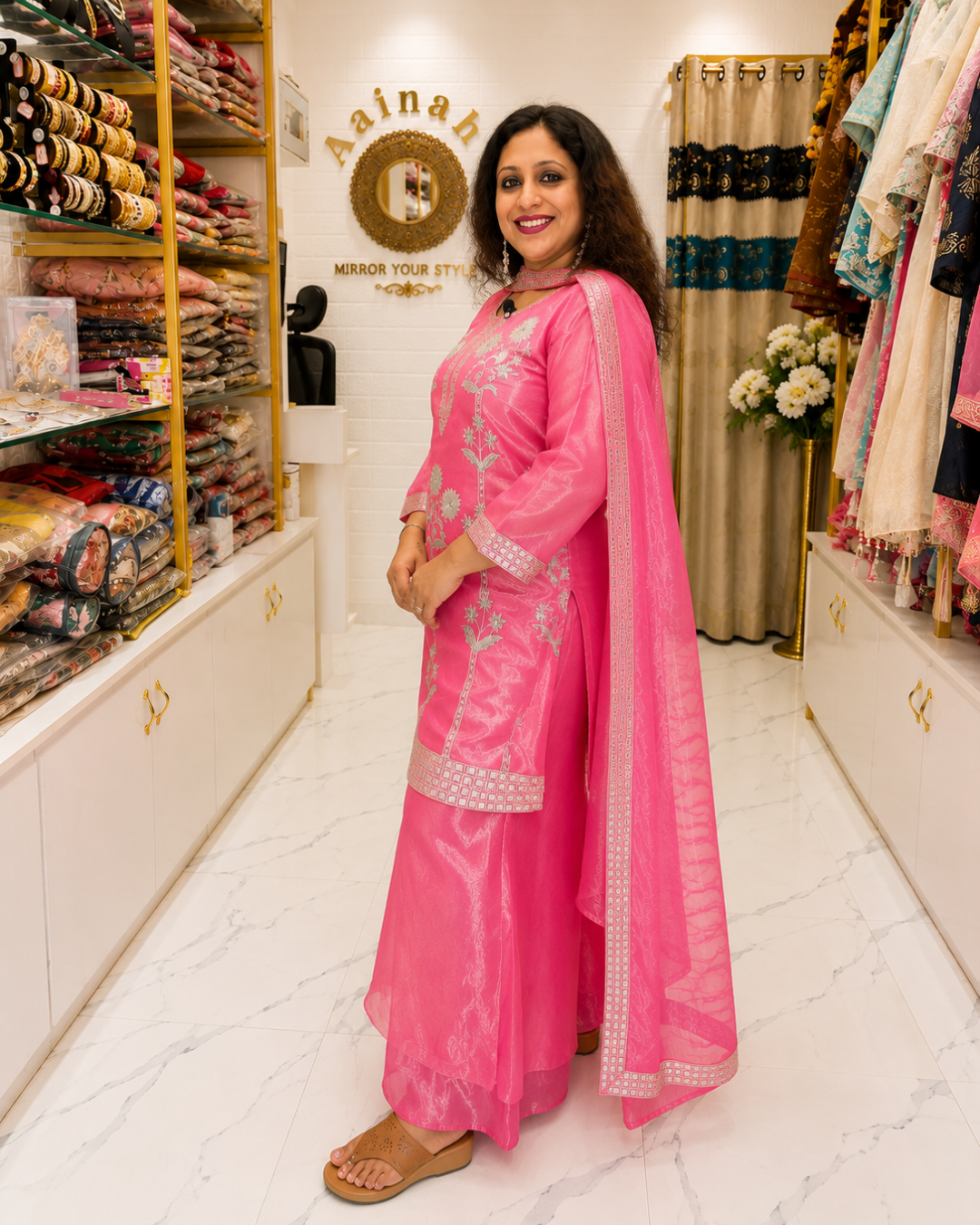 Sharara Suit with Silver Embroiderary