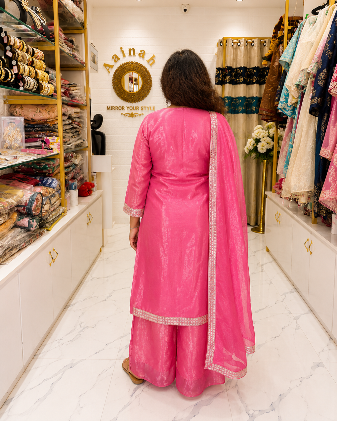 Sharara Suit with Silver Embroiderary