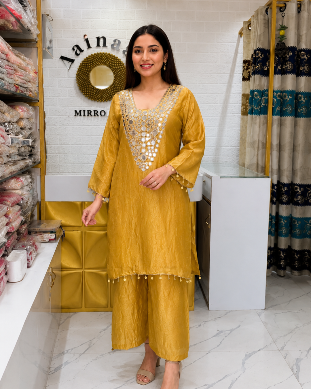 Mirror golden Co-ord Set