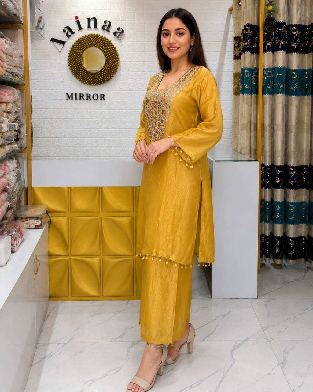 Mirror golden Co-ord Set