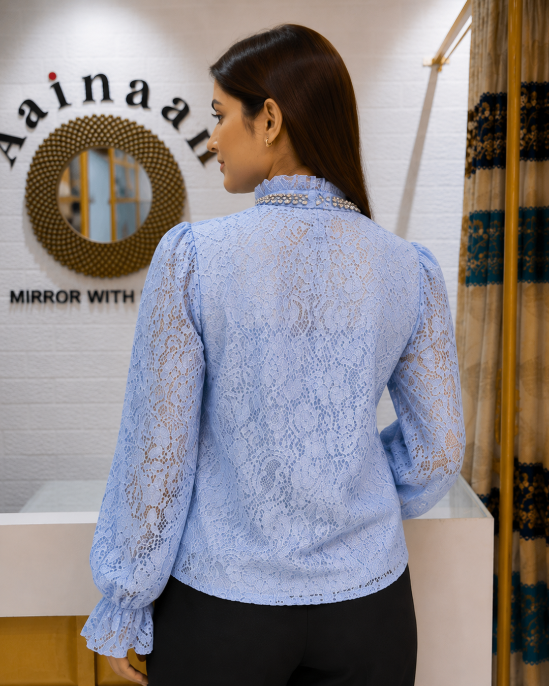 Imported Sworski Rose Top
