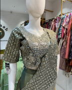 Italian Tissue Silk Cape Look Indo Western