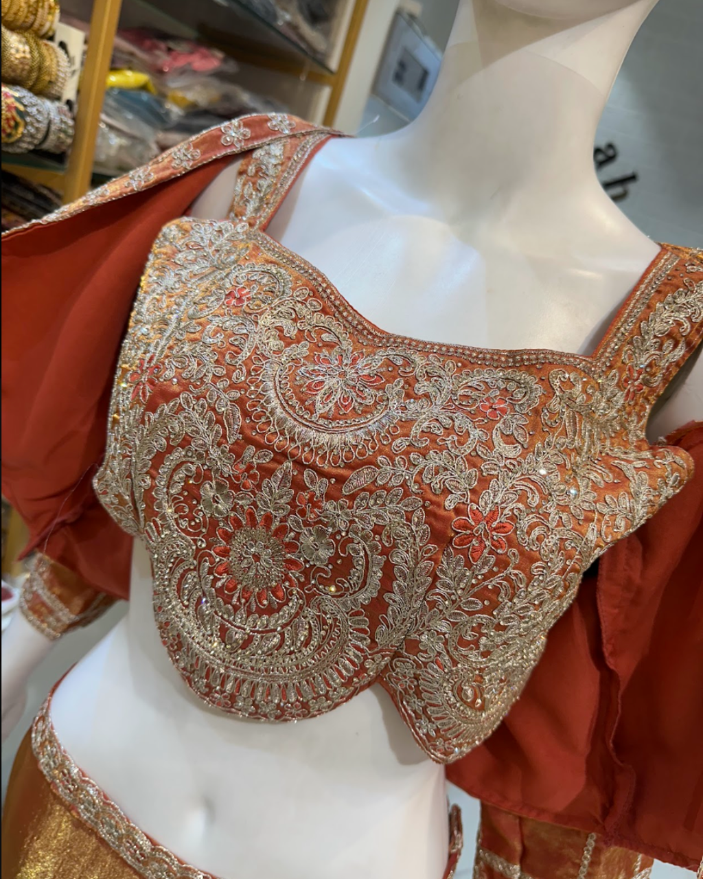 Indo Western Jacket Top, Sharara & Crop Set Dress- Sleeves Separate