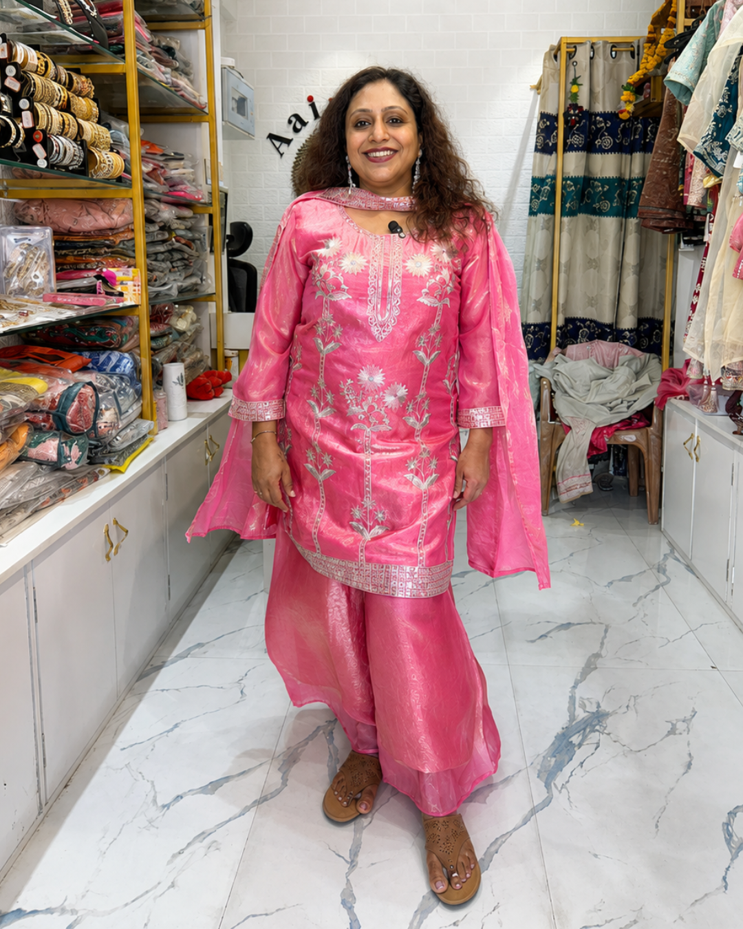 Sharara Suit with Silver Embroiderary