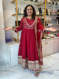 Exclusive Trending Designer Gown with Heavy Sequence Embroidery Work Dupatta