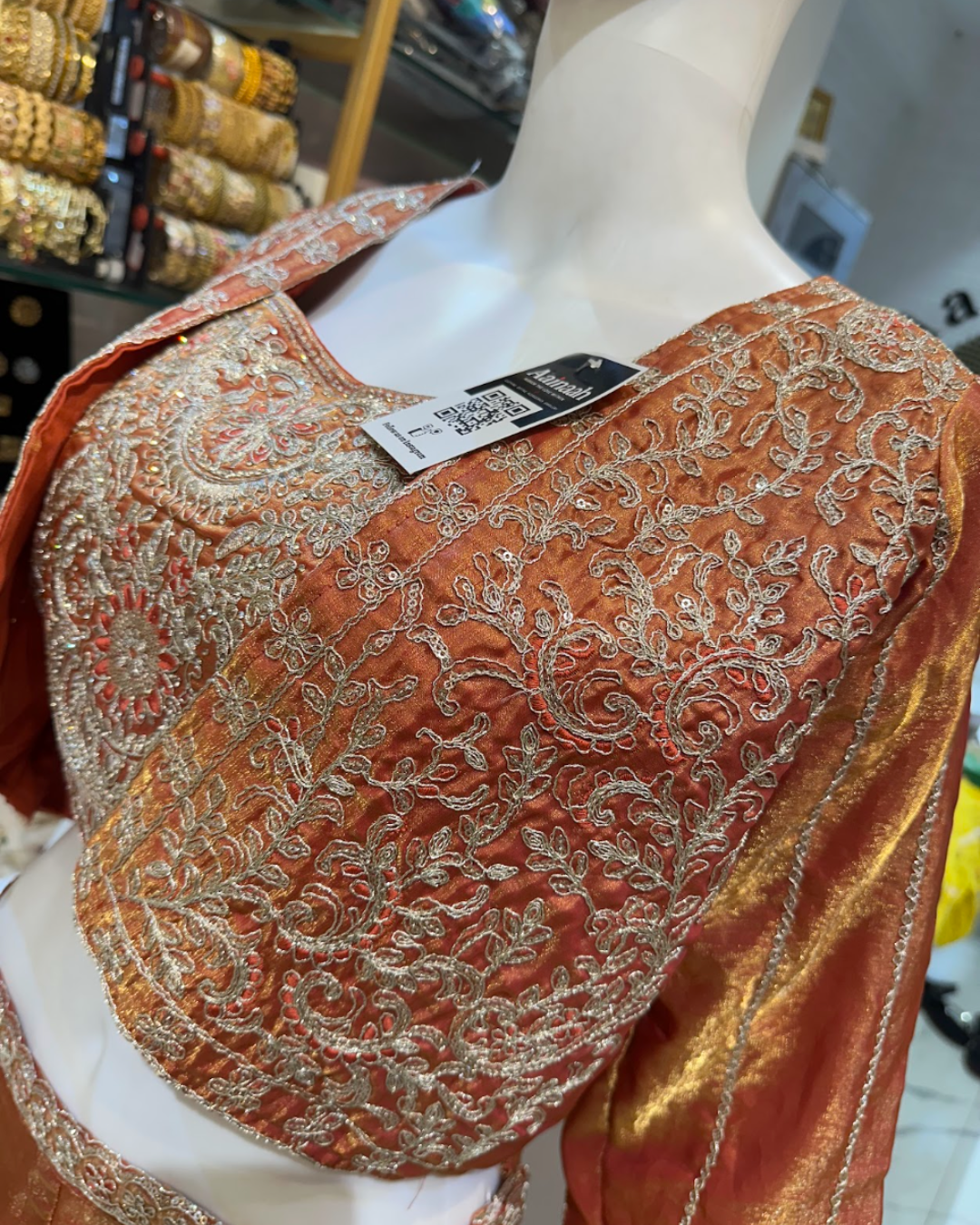 Indo Western Jacket Top, Sharara & Crop Set Dress- Sleeves Separate