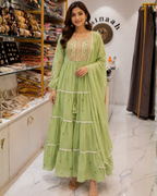 Lurex Cotton Anarkali Suit