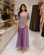 Italian Tissue Silk Cape Look Indo Western