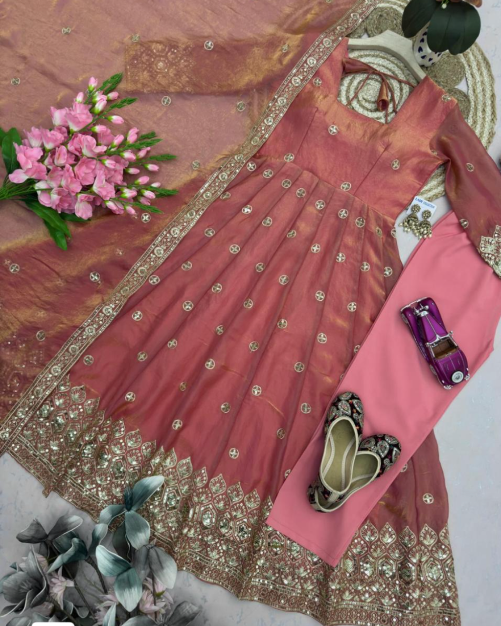 Nazakat Tissue Silk Anarkali