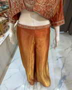 Indo Western Jacket Top, Sharara & Crop Set Dress- Sleeves Separate