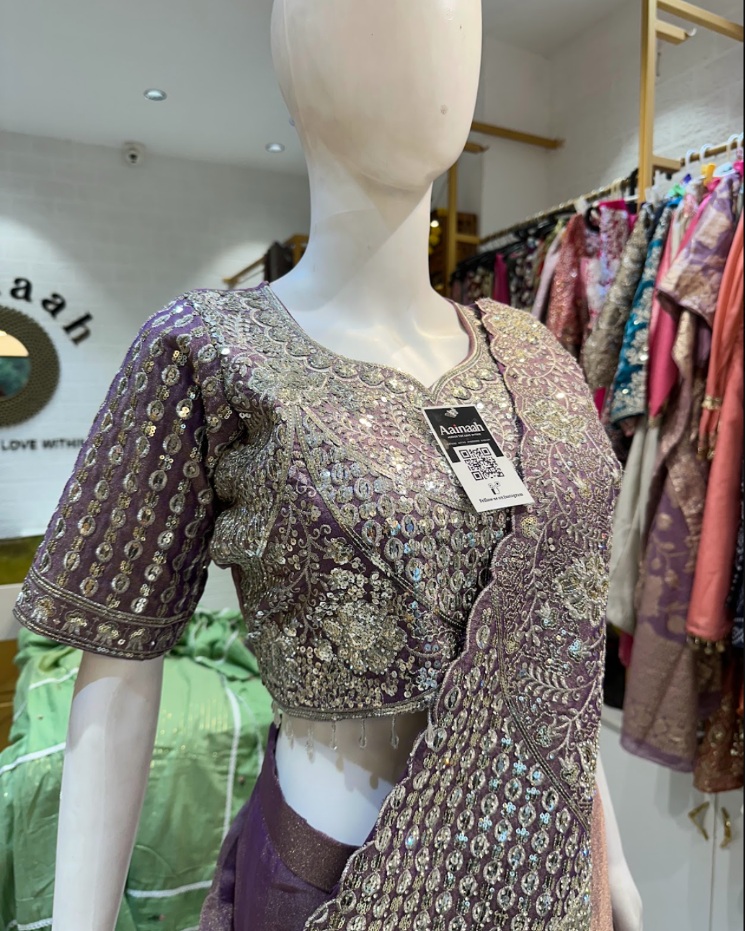 Italian Tissue Silk Cape Look Indo Western