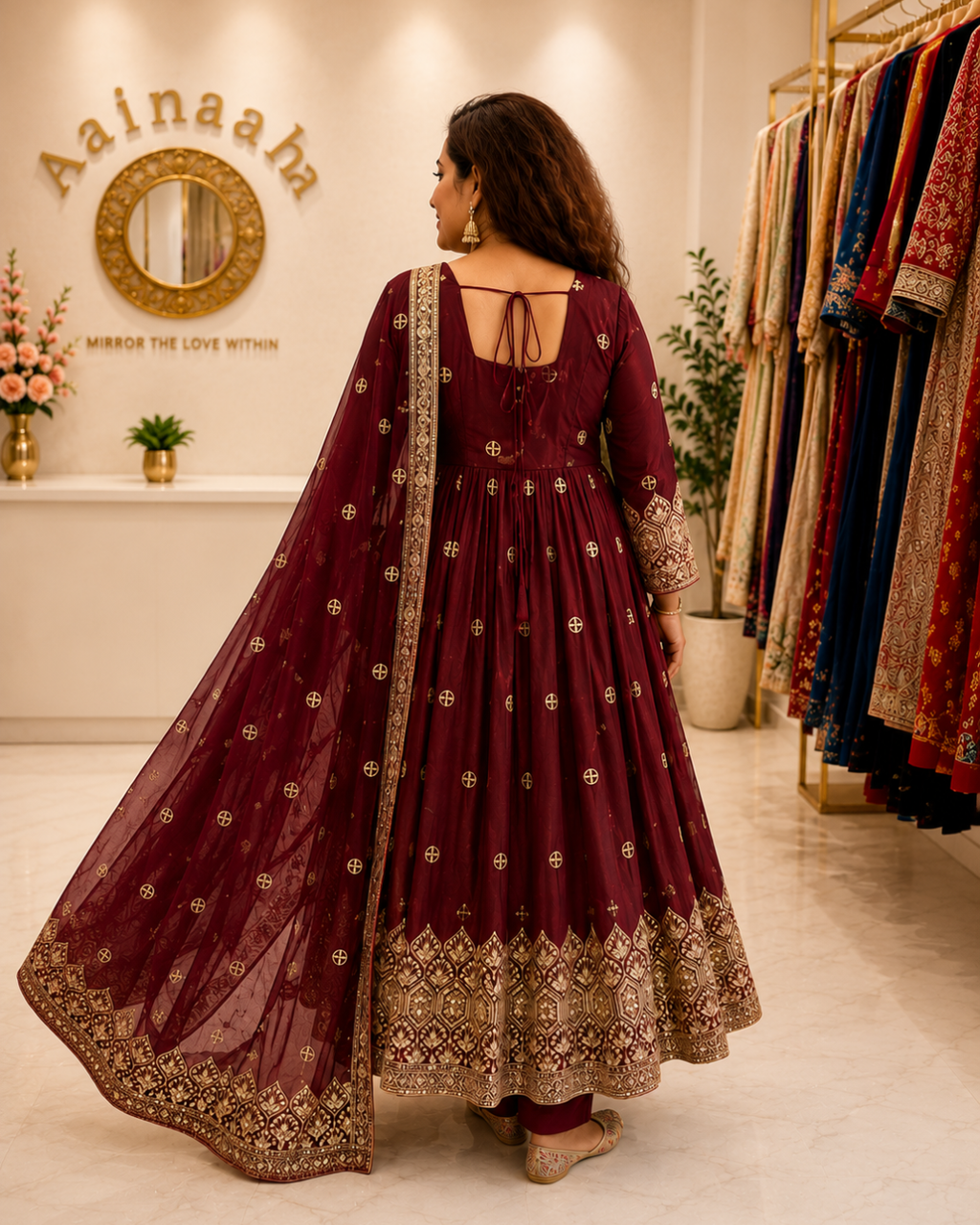 Nazakat Tissue Silk Anarkali