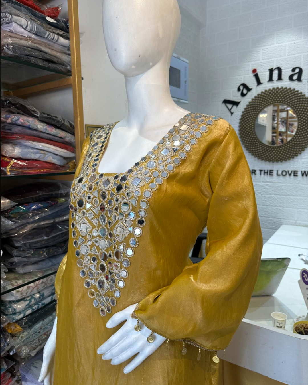 Mirror golden Co-ord Set