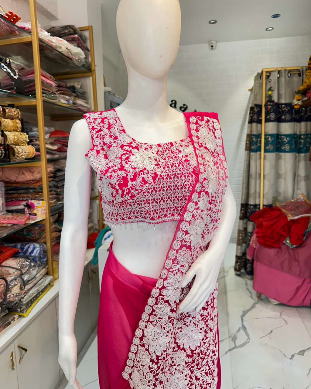 Ready to Wear Designer Saree Pink