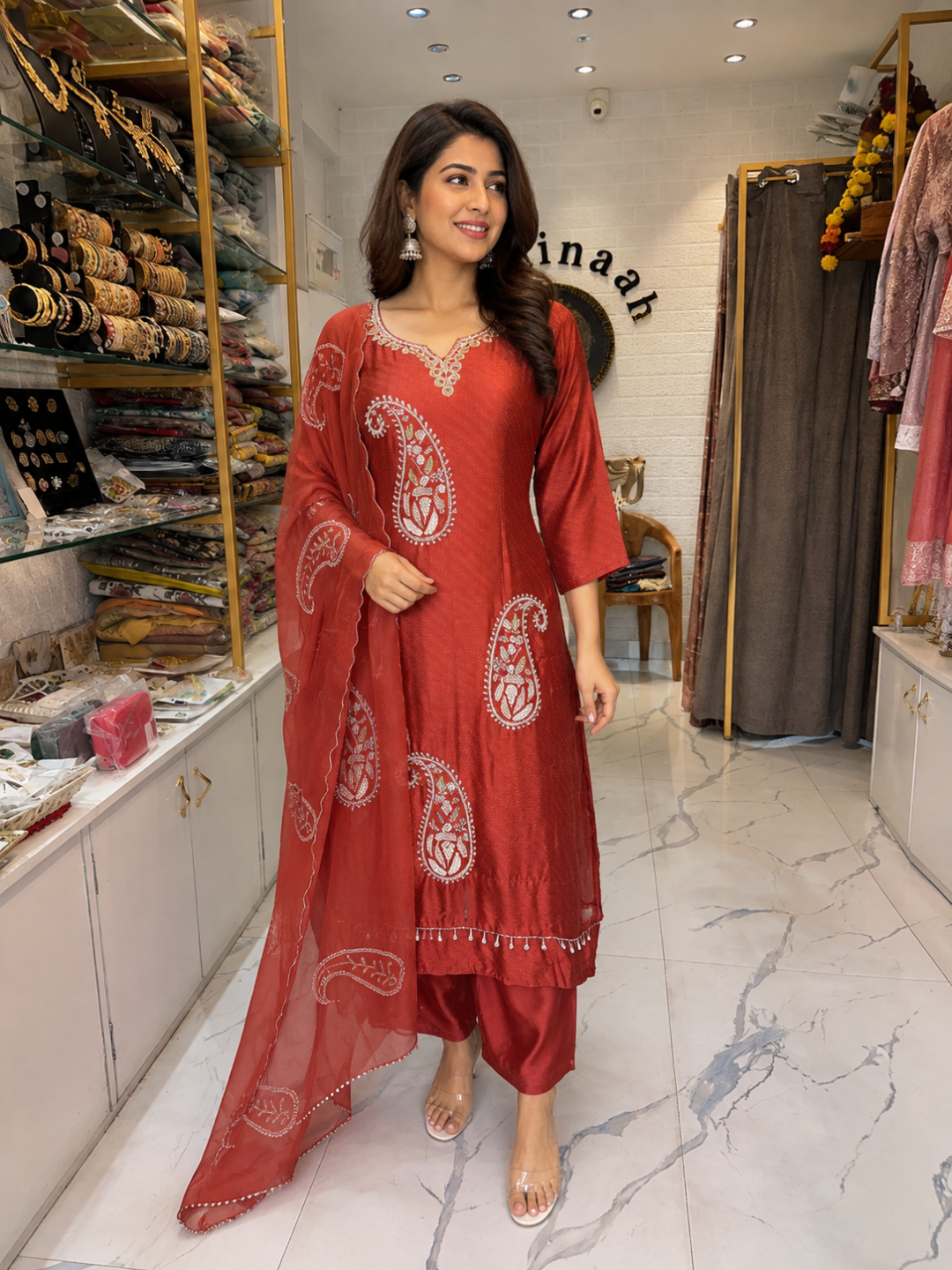 Italian Silk Long Premium Suit Handwork