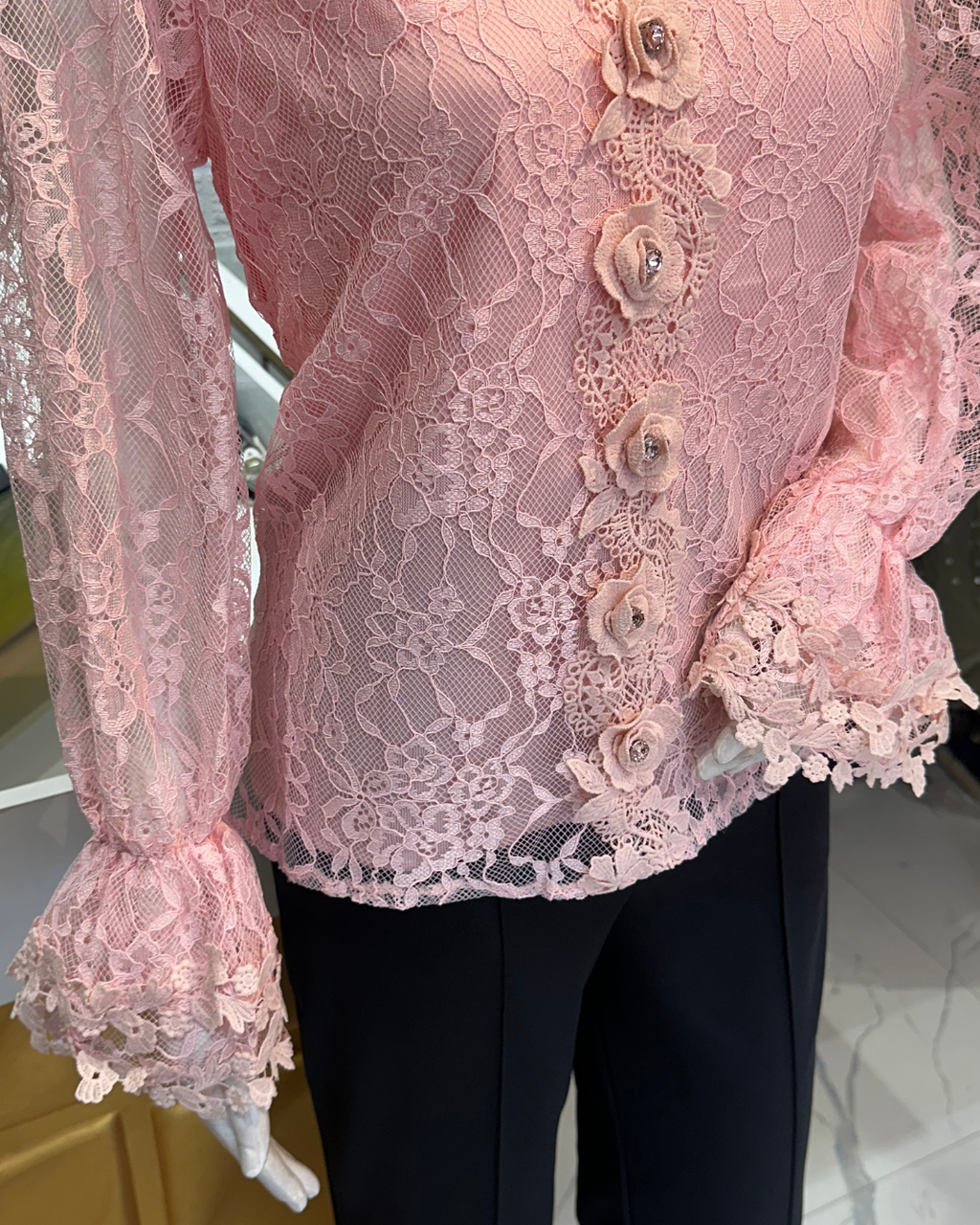 Imported Sworski Rose Top