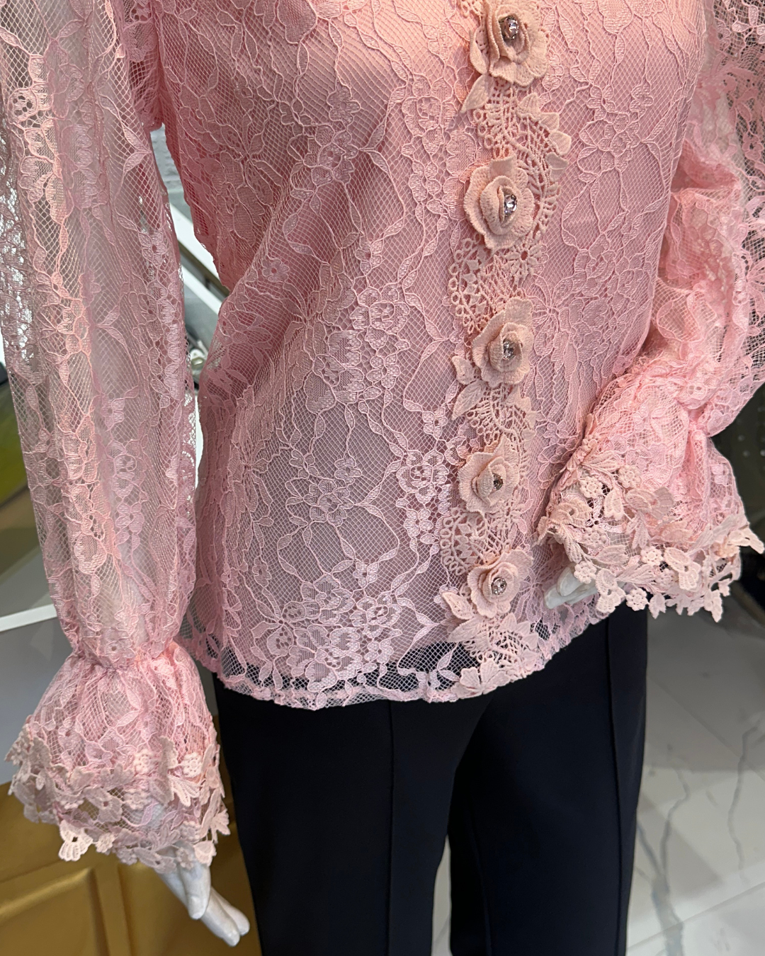 Imported Sworski Rose Top