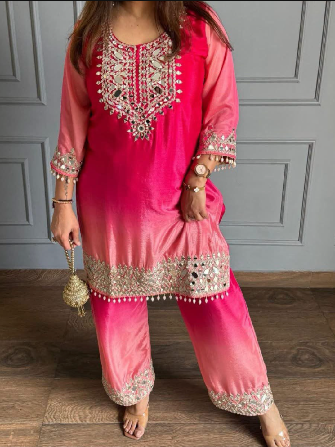 Mirror Gulabi Co-ord Set