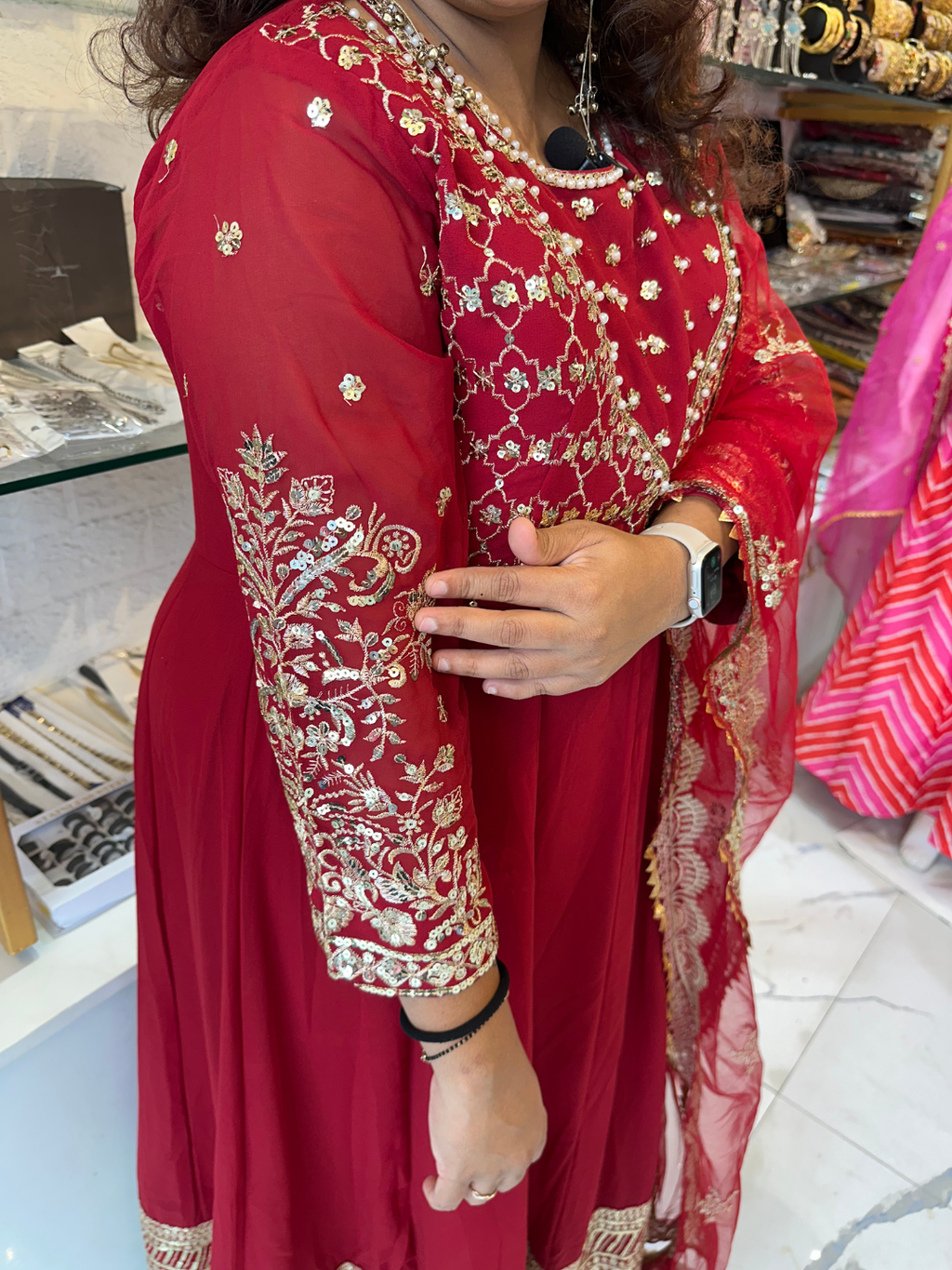 Exclusive Trending Designer Gown with Heavy Sequence Embroidery Work Dupatta