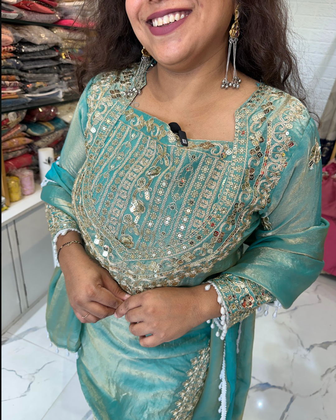 Tissue Silk  Farshi Sharara Suit