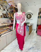 Ready to Wear Designer Saree Pink