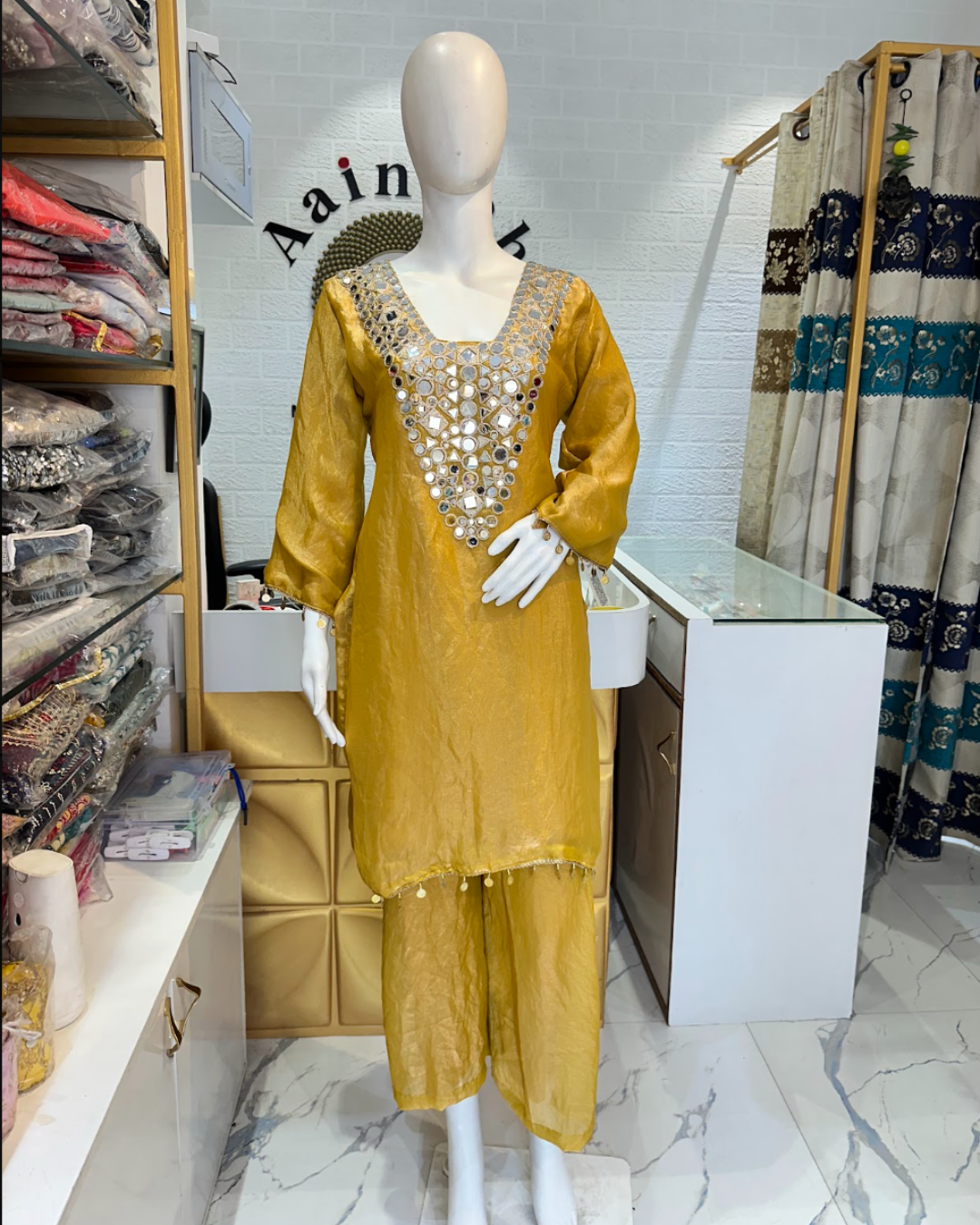 Mirror golden Co-ord Set