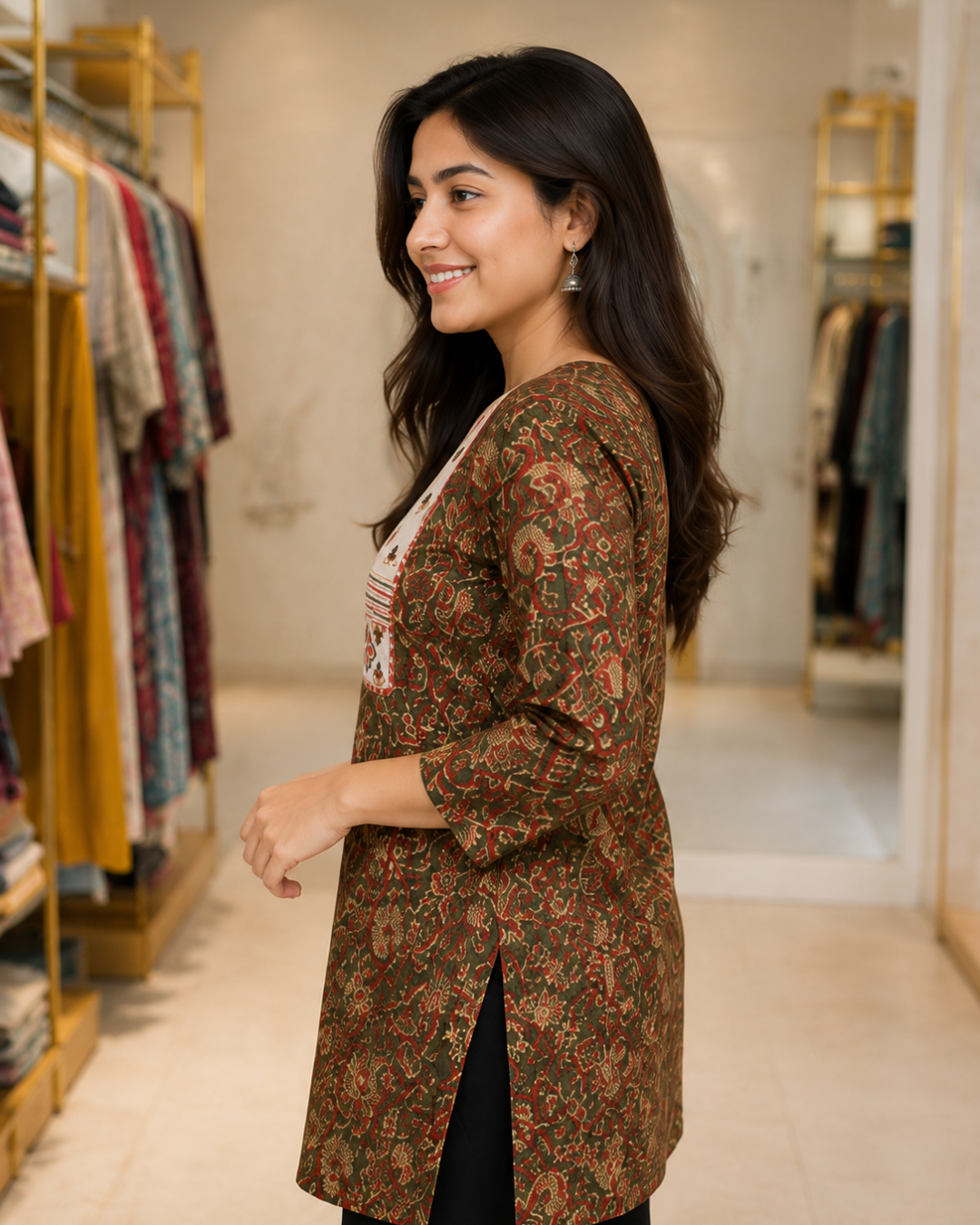 Rayon Cotton Comfort Wear Kurti