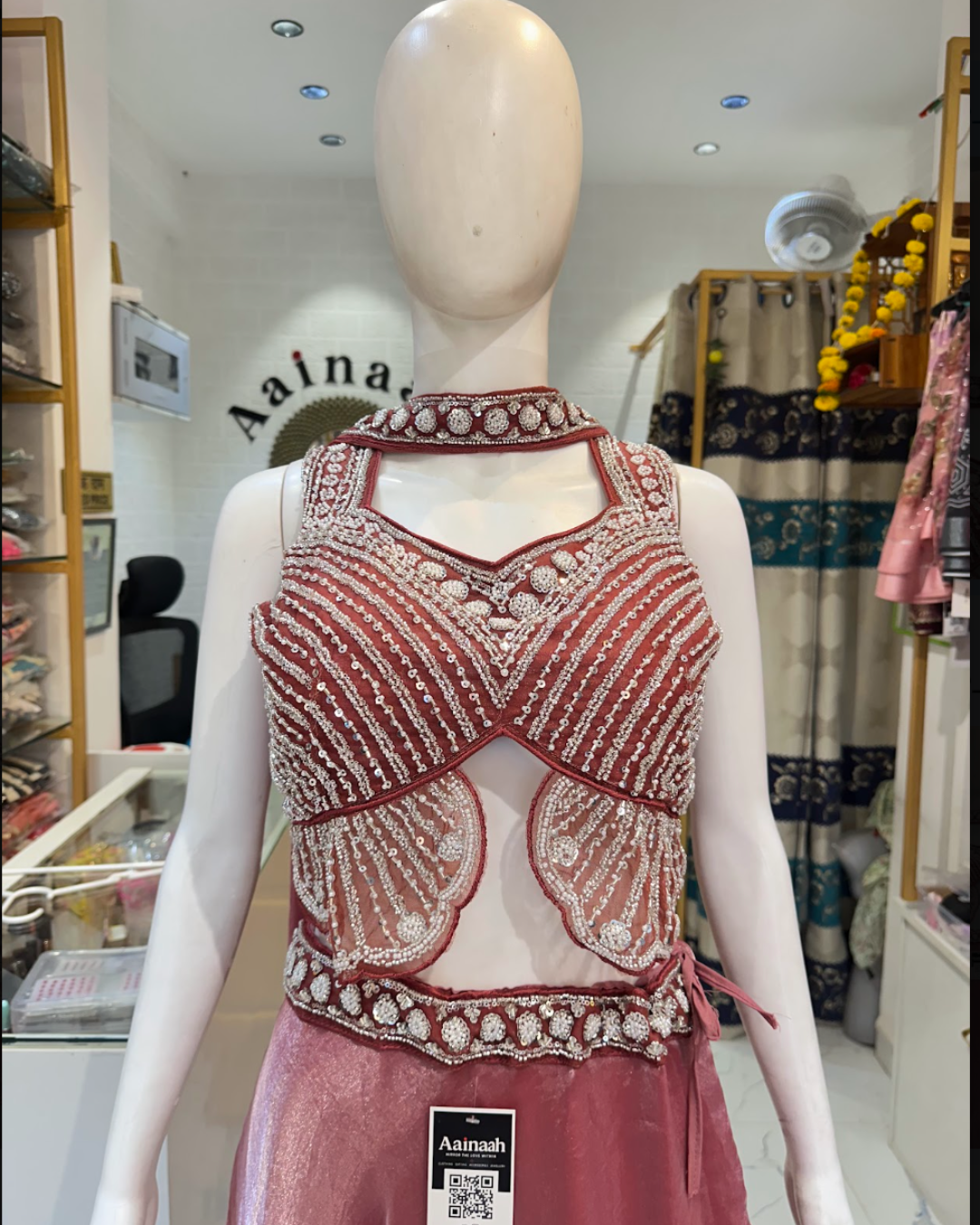 Cut Work Butterfly Indo Western (Sleeves Separate)