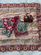Saree and Readymade Blouse - Embroidered