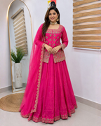 Designer Party Top Lehenga & Dupatta Set