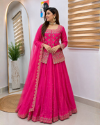 Designer Party Top Lehenga & Dupatta Set
