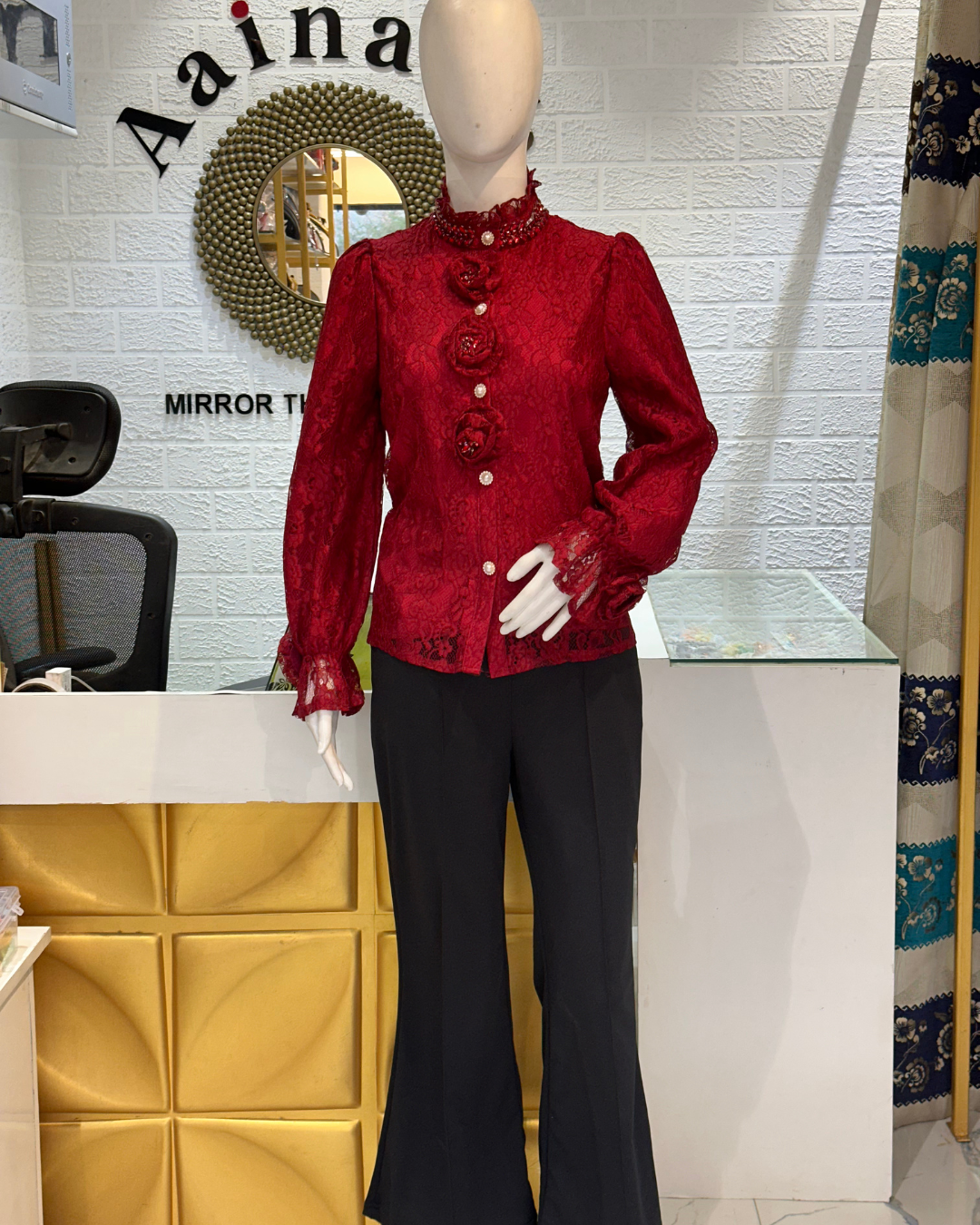 Imported Sworski Rose Top