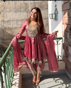 Pink Dhotistyle Suit