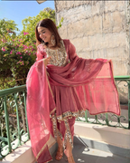 Pink Dhotistyle Suit