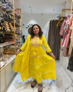 Lurex Cotton Anarkali Suit