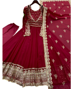 Exclusive Trending Designer Gown with Heavy Sequence Embroidery Work Dupatta